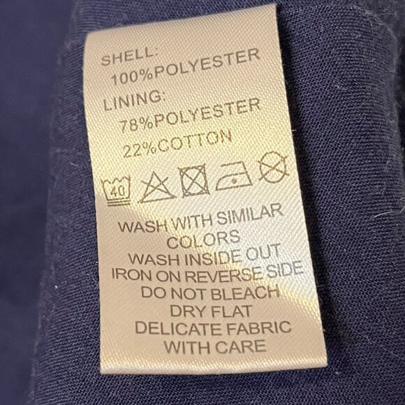 Poem by Oliver Bonas Navy Deer Print Chiffon Dress | Size US 6 / UK 10 - Picture 6 of 7